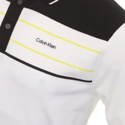 Calvin Klein Golf Blackwater Shirt -Sportswear Store Calvin Klein Golf Blackwater Shirt CKMS23746 White Yellow 3
