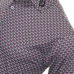 FootJoy Half Moon Geo Lisle Golf Shirt -Sportswear Store FootJoy Half Moon Geo Lisle Golf Shirt 80012 3