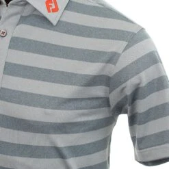 FootJoy Rugby Stripe Golf Shirt -Sportswear Store FootJoyRugbyStripeGolfShirt87960HeatherGreyHeatherSmoke3