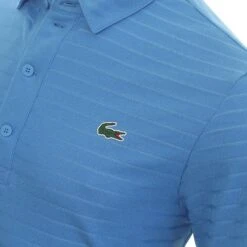 Lacoste Stripe Jacquard Polo Shirt -Sportswear Store Lacoste Stripe Jacquard Polo Shirt DH6844 Blue L99 3