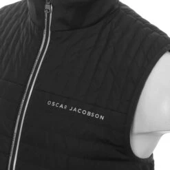 Oscar Jacobson Hodgson Full Zip Gilet -Sportswear Store Oscar Jacobson Hodgson Full Zip Gilet OJTOP0118 Black 3
